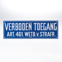 Bord pvc "verboden toegang art.nr."