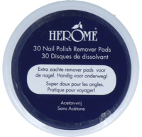 Herome 30 Nailpolish Remover Pads - Aceton vrij