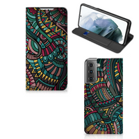 Samsung Galaxy S21 FE Hoesje met Magneet Aztec