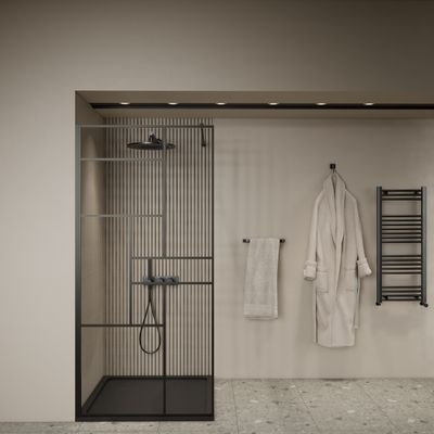 Inloopdouche BWS Airon 120x200 cm Zwart Inloopdouche BWS Airon 120x200 cm Zwart