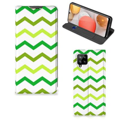 Samsung Galaxy A42 | Hoesje met Magneet | Zigzag Groen
