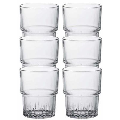Duralex koffie/espresso glazen Empilable - 6x stuks - transparant - 160 ml - Drinkglazen
