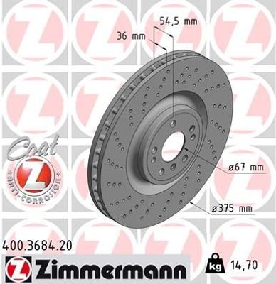 Remschijf Coat Z 400368420