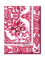 Dolce & Gabbana Kids Majolica-print terrycloth beach towel - Rouge