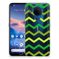Nokia 5.4 | TPU bumper | Zigzag Groen