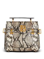 Balmain sac B-Buzz 23 à effet peau de serpent - Marron