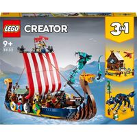 LEGO Creator 3-in-1 Vikingschip en de Midgaardslang - 31132
