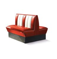 Classic Retro Diner Bank Bel Air HW120 DB Rood