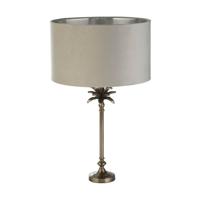 Searchlight TafellampPalm goud met grijze kap - EU81210GY