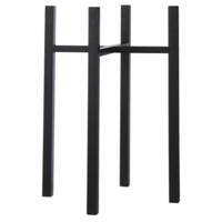 Mica Decorations - bloempot plantenpot standaard / verhoger - zwart - B38 x H70 cm - metaal