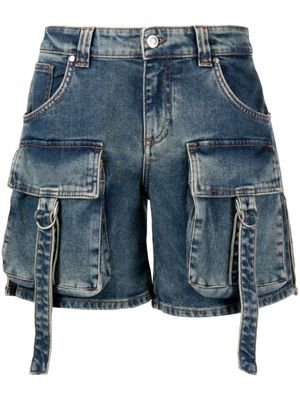 Blumarine bermuda en jean à poches cargo - Bleu