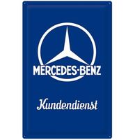 Mercedes-Benz Kundendienst Reliëf Metalen Bord 60 x 40 cm