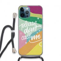 Don't call: iPhone 13 Pro Max Transparant Hoesje met koord