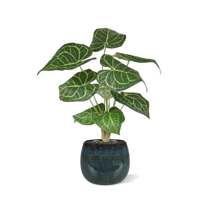 Anthurium Clarinervium kunstplant 35cm in pot
