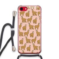 Alpacas: iPhone SE 2020 Transparant Hoesje met koord