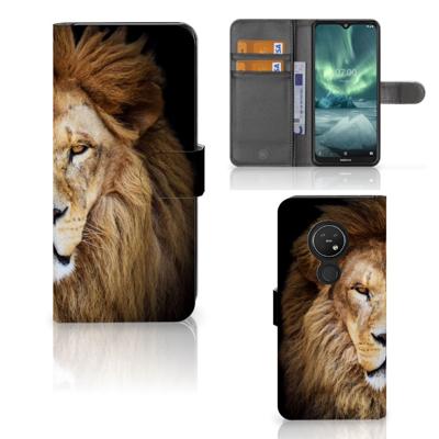 Nokia 7.2 | Nokia 6.2 | Telefoonhoesje | Met pasjeshouder | Leeuw