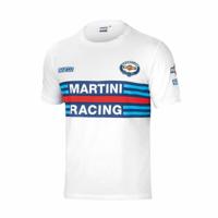 T-Shirt met Korte Mouwen Sparco MARTINI RACING Maat L Wit