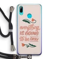 Optimistic flower girl: Huawei P Smart (2019) Transparant Hoesje met koord