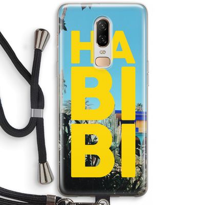 Habibi Majorelle : OnePlus 6 Transparant Hoesje met koord