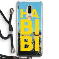 Habibi Majorelle : OnePlus 6 Transparant Hoesje met koord