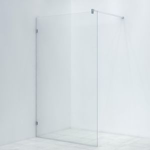 Saniclass Bellini Inloopdouche - scharnierbevestiging - 120x200cm - 8mm veiligheidsglas - anti kalk - chroom WALKINFIXCONNECT-120