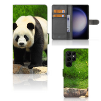 Samsung Galaxy S23 Ultra Telefoonhoesje met Pasjes Panda