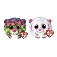 Ty - Knuffel - Teeny Puffies - Dotty Leopard & Tabor Tiger - thumbnail