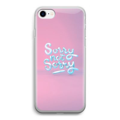 Sorry not sorry: iPhone SE 2020 Transparant Hoesje