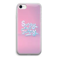 Sorry not sorry: iPhone SE 2020 Transparant Hoesje