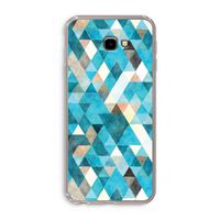 Gekleurde driehoekjes blauw: Samsung Galaxy J4 Plus Transparant Hoesje