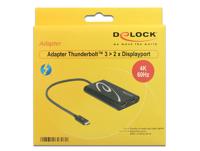 DeLOCK Thunderbolt 3 > 2x DisplayPort adapter 0,27 meter