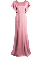 Marchesa Notte Bridesmaids robe longue à manches courtes - Rose