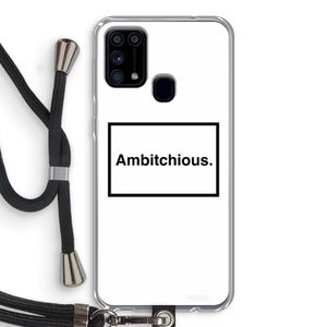 Ambitchious: Samsung Galaxy M31 Transparant Hoesje met koord