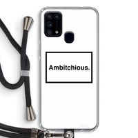 Ambitchious: Samsung Galaxy M31 Transparant Hoesje met koord