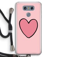 Hartje: LG G6 Transparant Hoesje met koord
