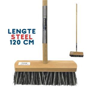 Synx Tools Harde Bezem Old Dutchie - Tuinbezem - Buiten Bezem met steel 120 cm