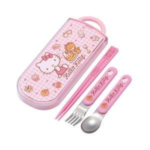 Hello Kitty Chopsticks & Spoon & Fork Set Sweety Pink