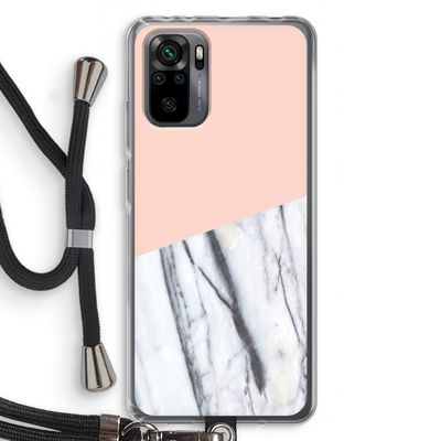 A touch of peach: Xiaomi Redmi Note 10 Pro Transparant Hoesje met koord