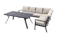 Sergio lounge dining set 3-delig - Rechts - Carbon black/Desert