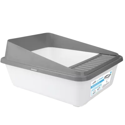 Afp go fresh - high back cat litter box small - grijs