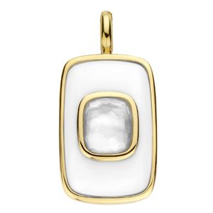 TI SENTO-Milano 6815WA Hanger Mother of Pearl zilver goud-en zilverkleurig-wit 14 x 20 mm