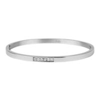 Kalli Bangle Armband met 6 Stras Steentjes Zilver