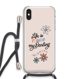 Tough Life: iPhone X Transparant Hoesje met koord