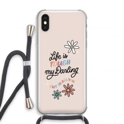 Tough Life: iPhone X Transparant Hoesje met koord