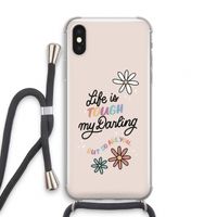 Tough Life: iPhone X Transparant Hoesje met koord