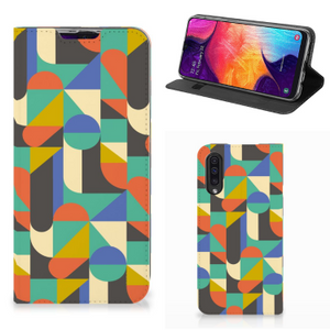 Samsung Galaxy A50 Hoesje met Magneet Funky Retro