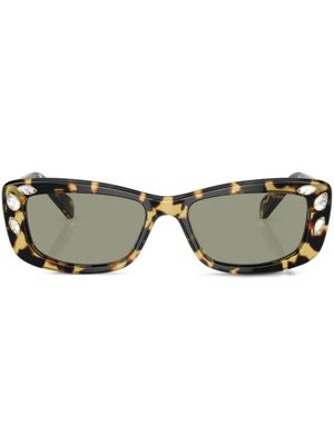 Swarovski Eyewear lunettes de soleil à monture rectangulaire - Vert