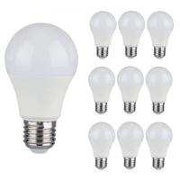 10x E27 LED Lamp - 9W 806 lumen - 3000K warm wit - Vervangt 60 Watt - E27 fitting - A58 - Grote fitting