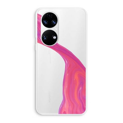 Paarse stroom: Huawei P50 Transparant Hoesje