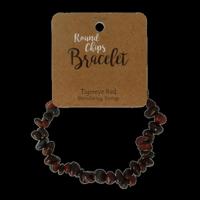 Steengoed Splitarmband tijgeroog rood 1 Stuks